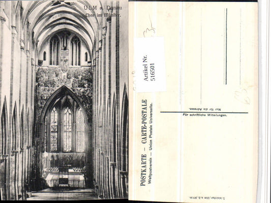 516501, Ulm on the Danube, Münster Church, interior view, choir