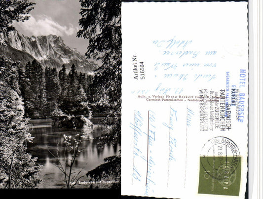 516504,Badersee See b. Grainau m. Zugspitze Bergkulisse