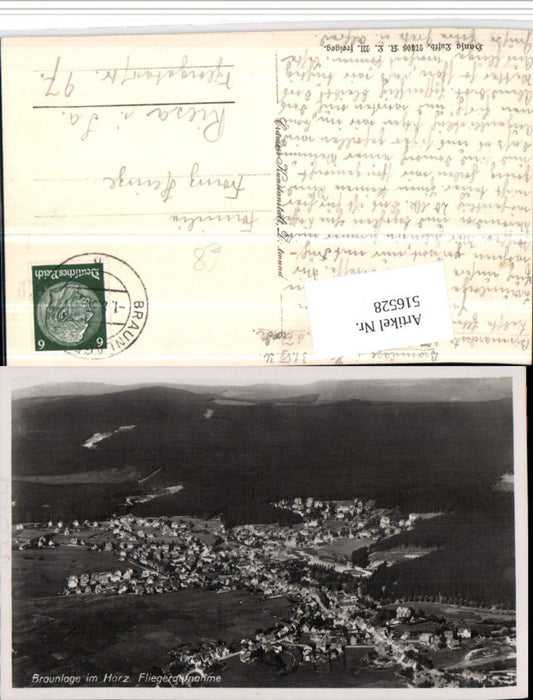 516528,Braunlage im Harz Totale Fliegeraufnahme