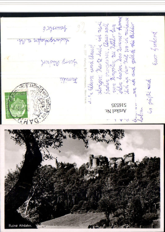 516535,Ruine Altdahn b. Dahn in d. Pfalz