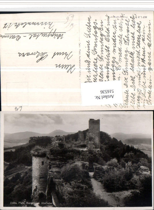 516536,Dahn in d. Pfalz Burgruine Alt-Dahn
