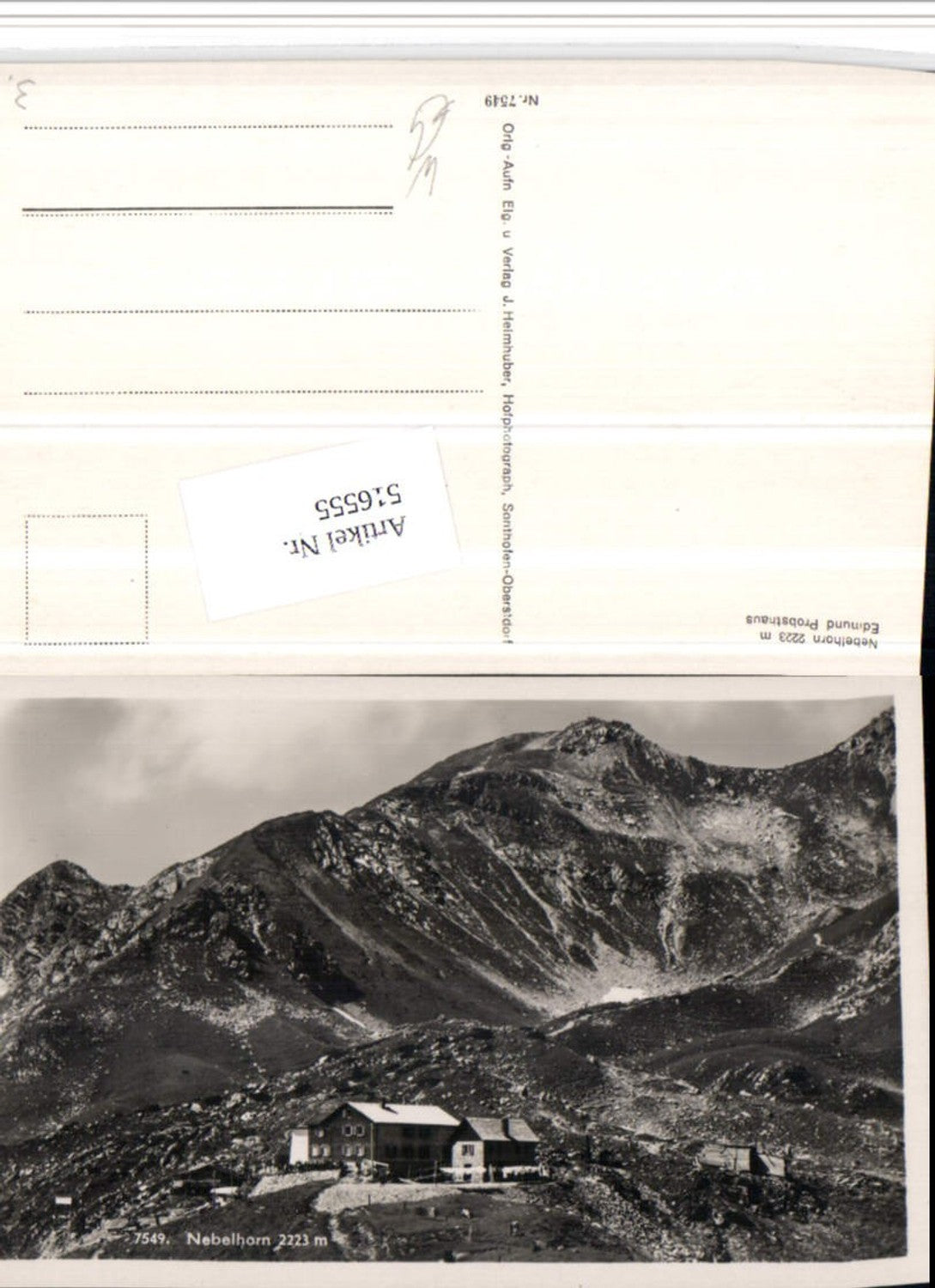516555,Nebelhorn Edmund Probst-Haus Berghütte b. Oberstdorf Bergkulisse