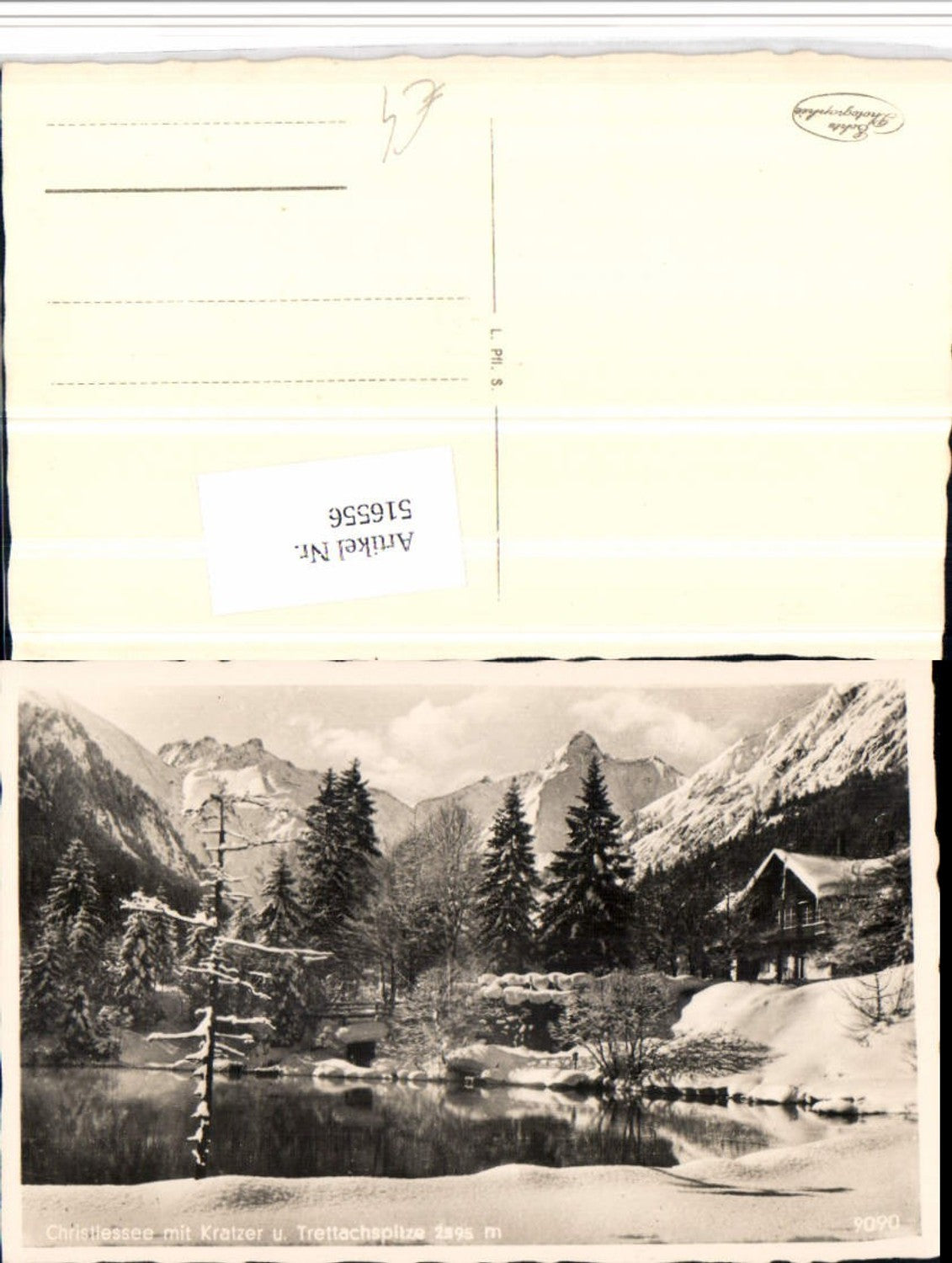 516556,Christlessee See b. Oberstdorf m. Kratzer Bergkulisse Winterbild