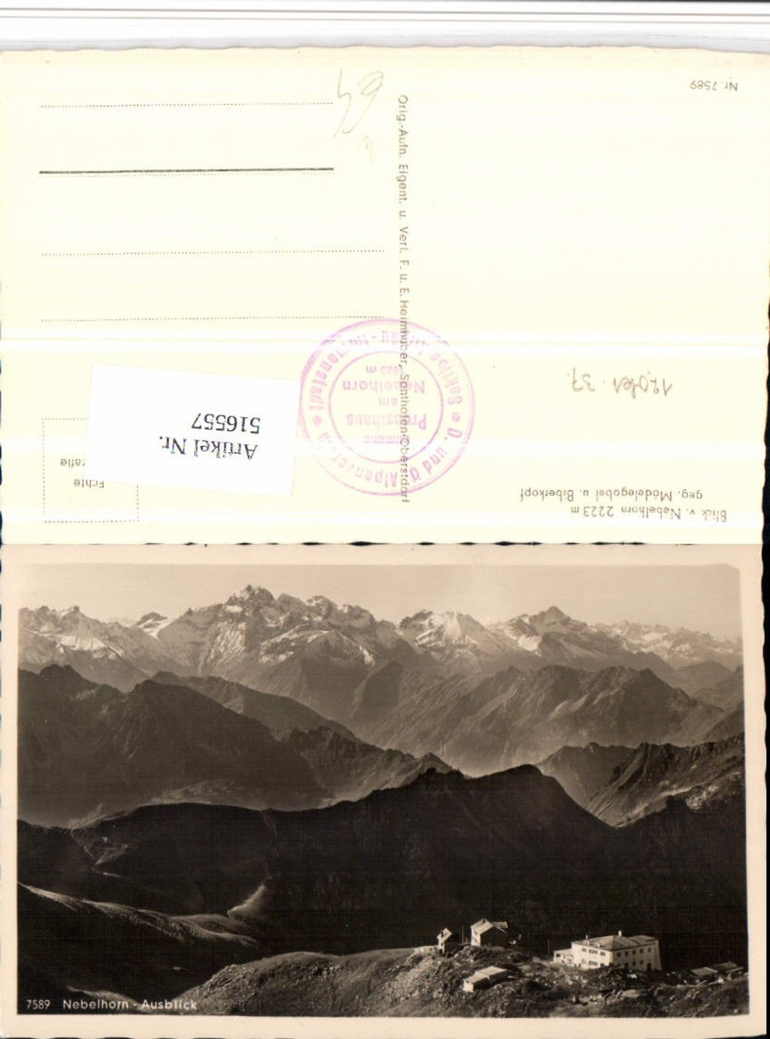 516557,Blick vom Nebelhorn b. Oberstdorf geg. Mädelegabel Bergkulisse