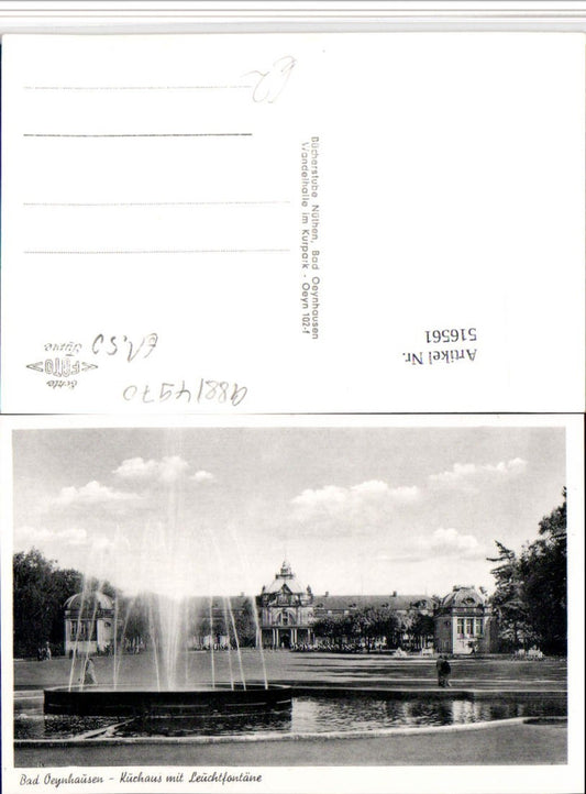 516561,Bad Oeynhausen Kurhaus m. Leuchtfontäne Brunnen