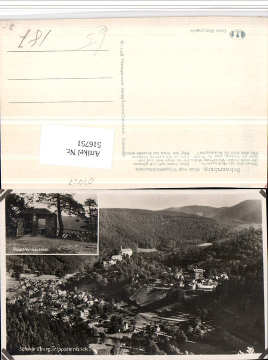 516751, Schwarzburg Total Trippsteinhäuschen Multi-view postcard