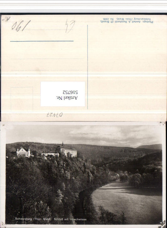 516752, Schwarzburg Castle with Hirschwiese Forest