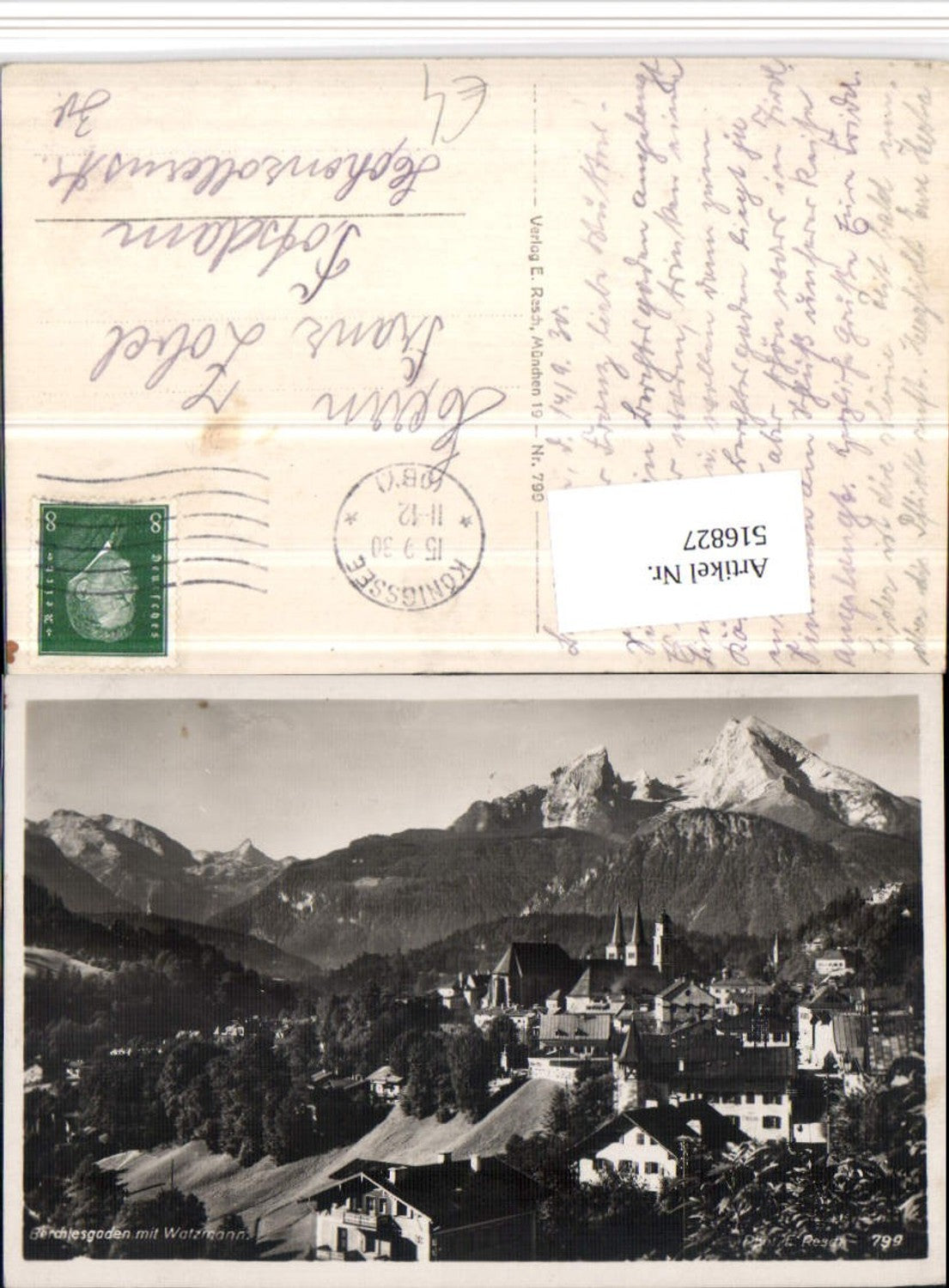 516827,Berchtesgaden Totale m. Watzmann Bergkulisse