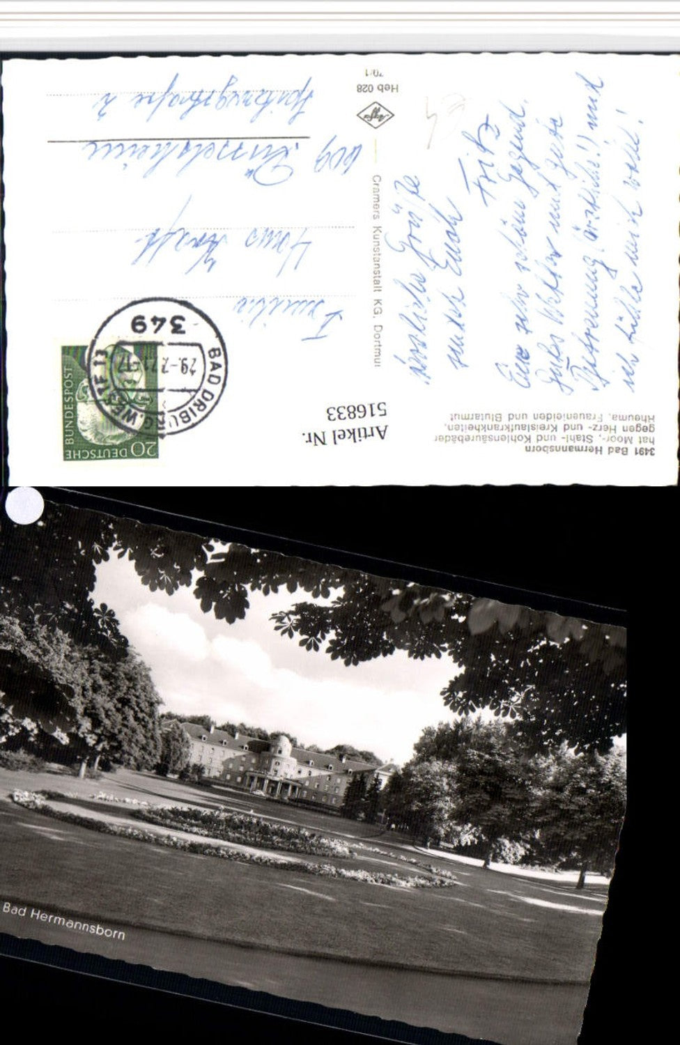 516833,Bad Hermannsborn b. Bad Driburg Kurhaus Gebäude