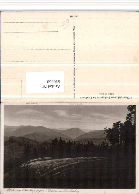516860,Hohegeiß im Hochharz Blick v. Ebersberg geg. Ravensberg