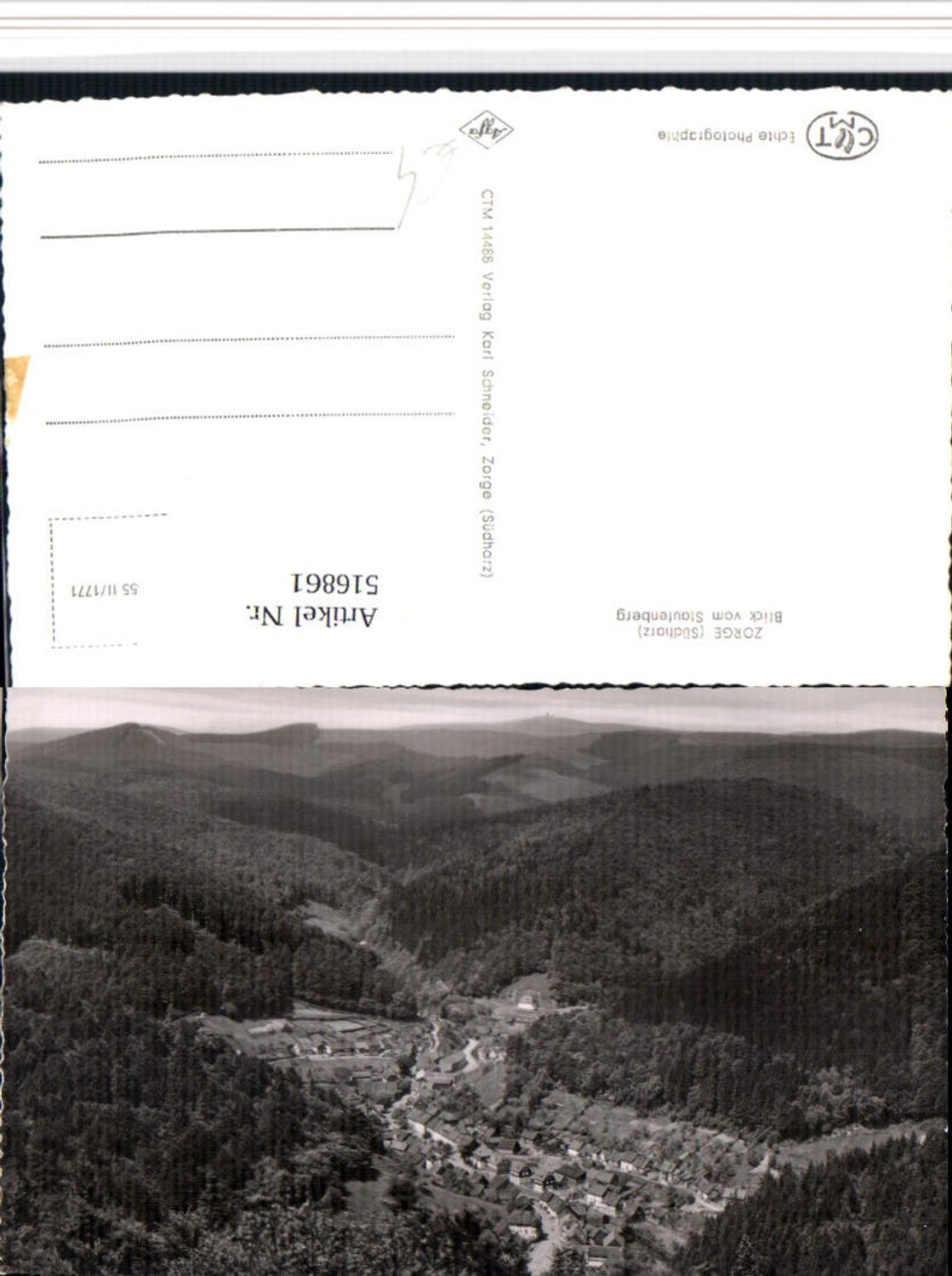 516861,Zorge im Südharz Totale vom Staufenberg