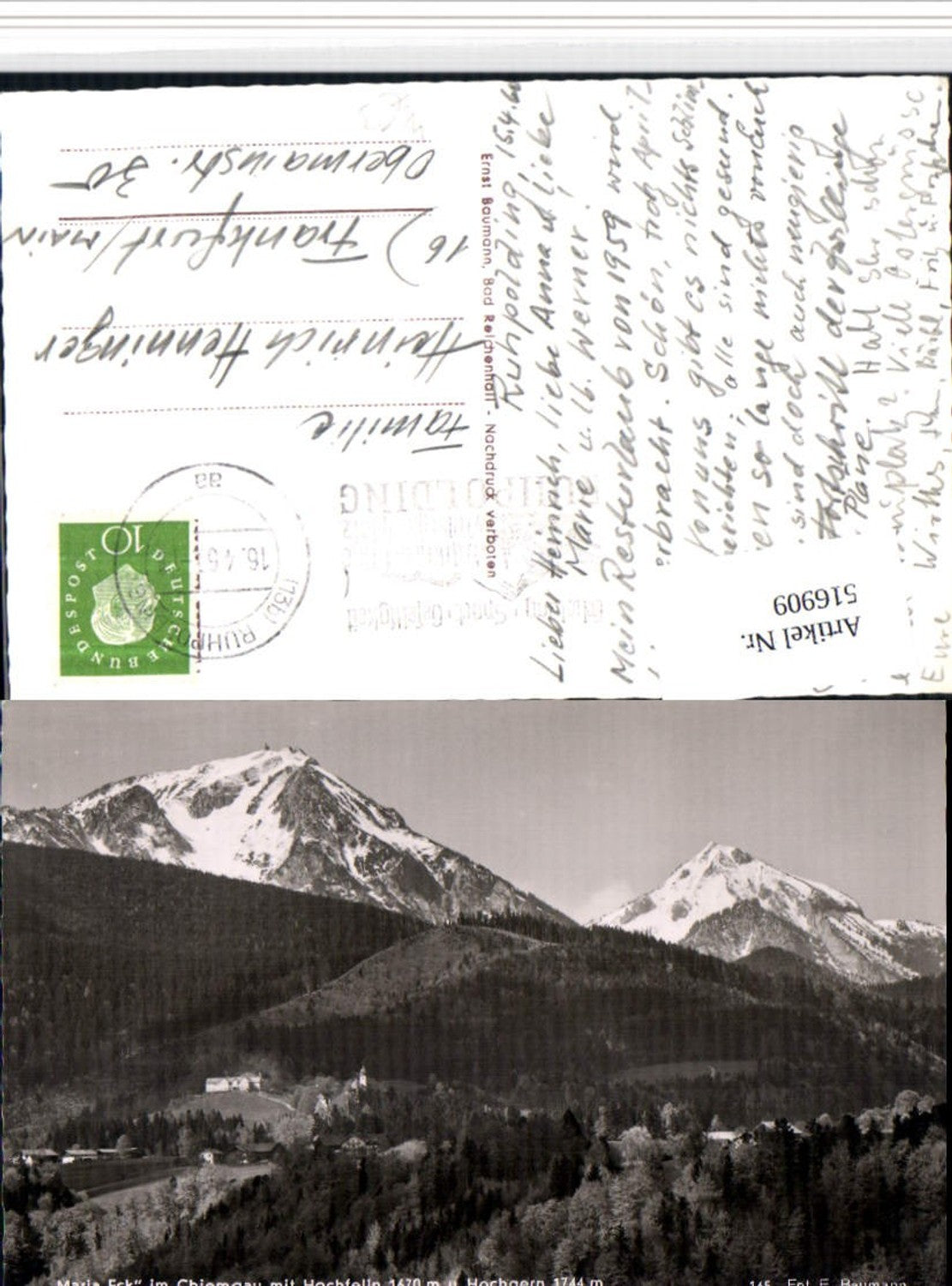 516909,Maria Eck im Chiemgau b. Siegsdorf m. Hochfelln Bergkulisse