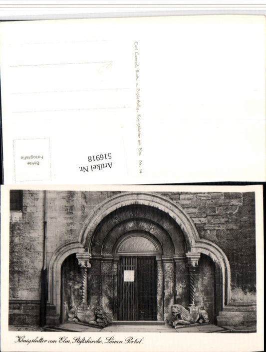516918,Königslutter am Elm Stiftskirche Löwen Portal
