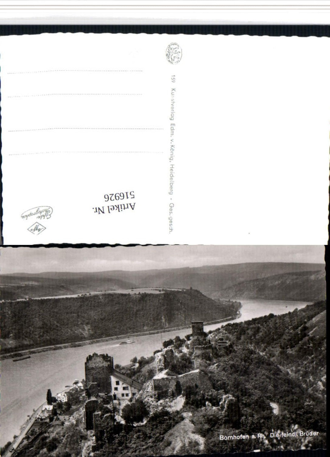 516926,Bornhofen am Rhein Die feindlichen Brüder Ruinen