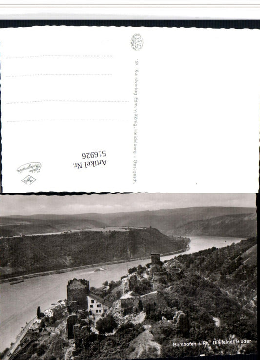 516926,Bornhofen am Rhein Die feindlichen Brüder Ruinen