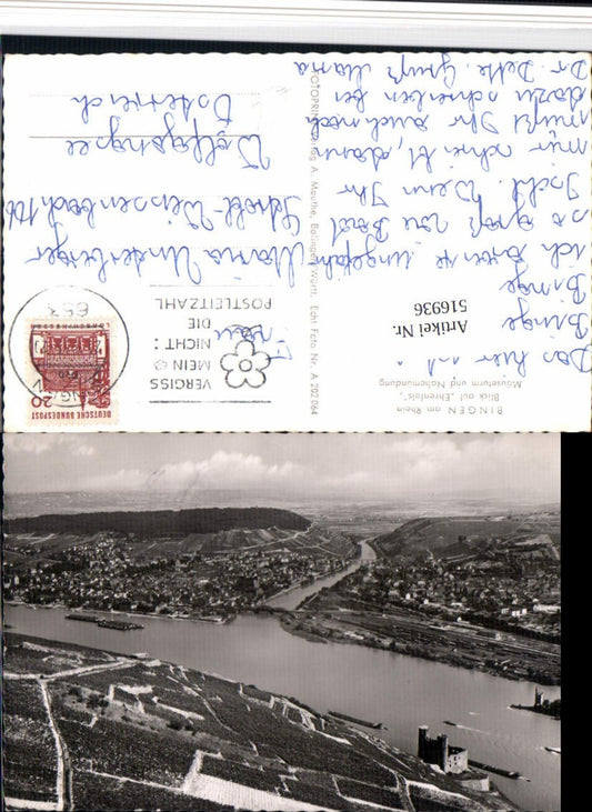 516936,Bingen am Rhein Totale m. Ruine Ehrenfels