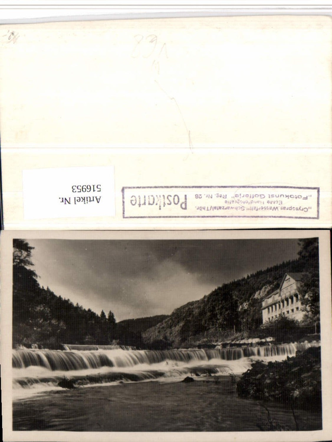 516953, Schwarzatal near Schwarzburg, Crysopras Waterfall pub, Photo art Gofferje