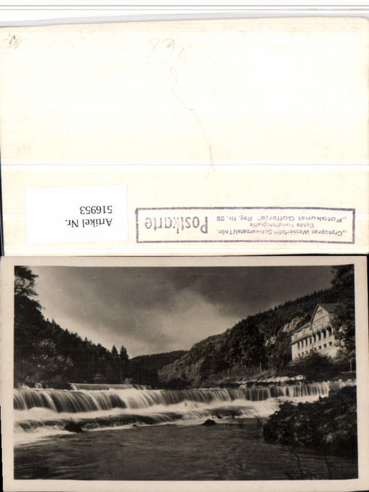 516953, Schwarzatal near Schwarzburg, Crysopras Waterfall pub, Photo art Gofferje