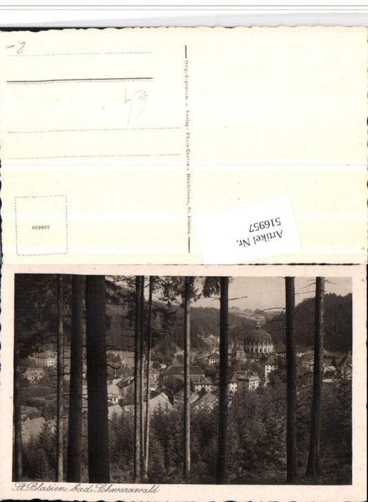 516957, St. Blasien in the Black Forest, partial view