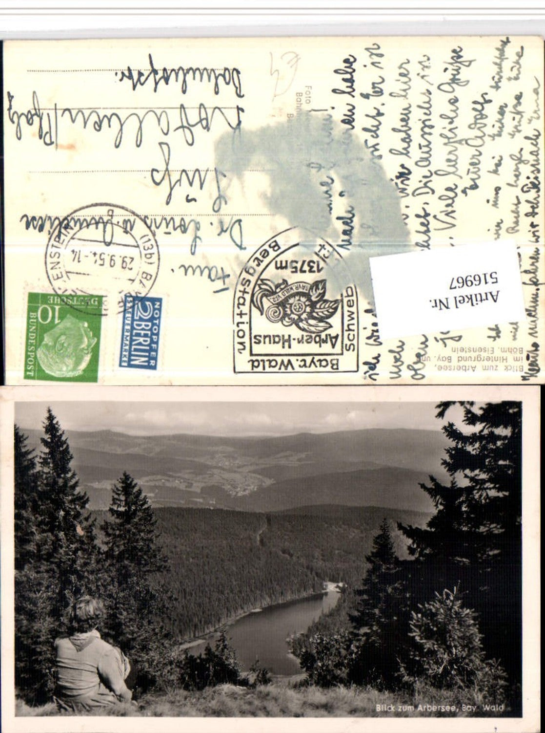 516967,Blick zum Arbersee See b. Bayerisch Eisenstein