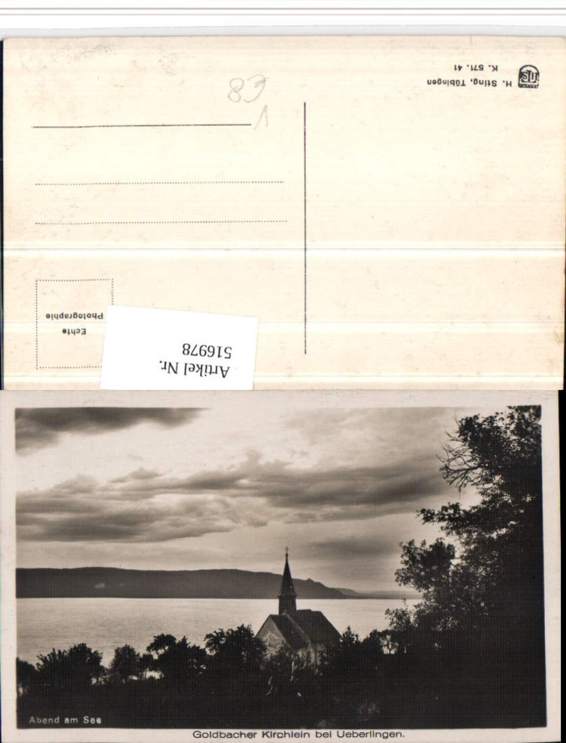 516978,Goldbacher Kirchlein Kirche b. Überlingen pub H. Sting Tübingen
