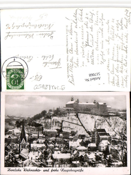 517068,Kulmbach Totale m. Festung Winterbild
