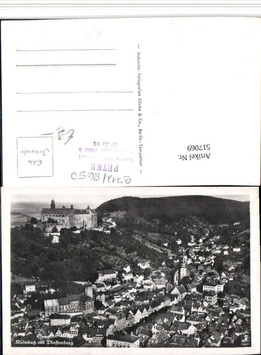 517069,Kulmbach Totale m. Plassenburg Festung