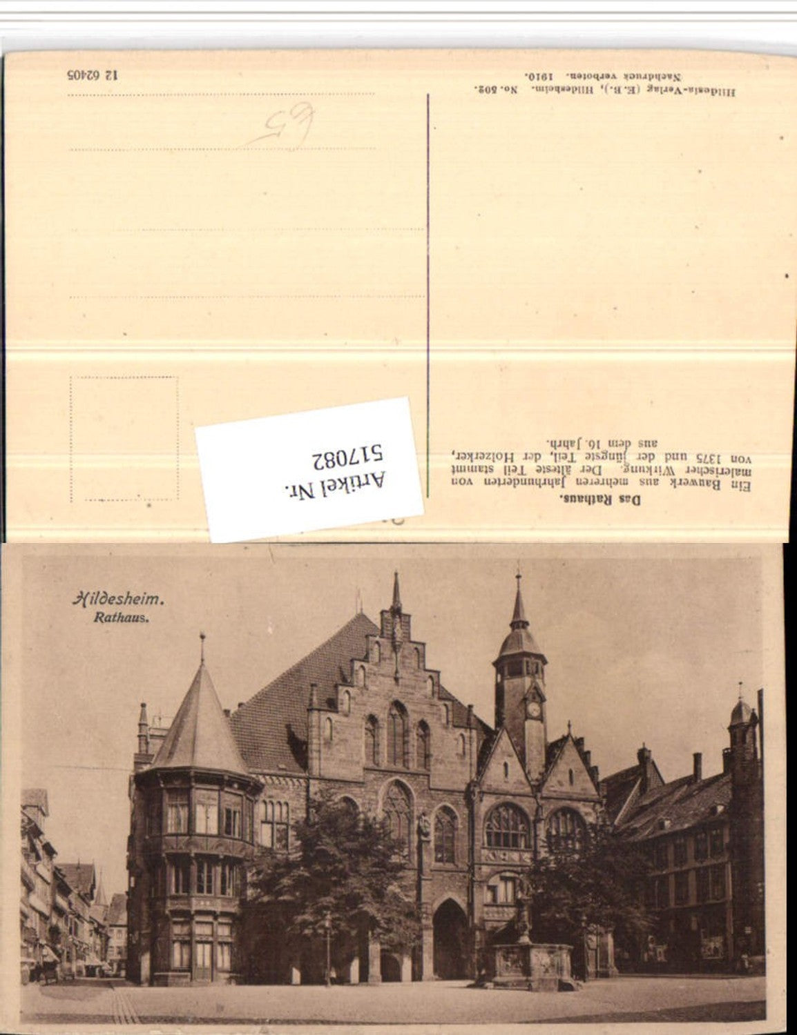 517082,Hildesheim Rathaus Gebäude Erker Brunnen