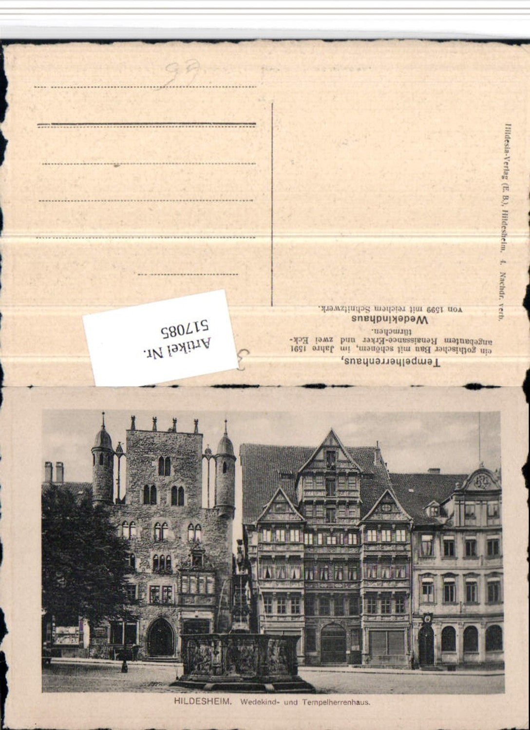 517085,Hildesheim Wedekind- und Tempelherrenhaus Brunnen