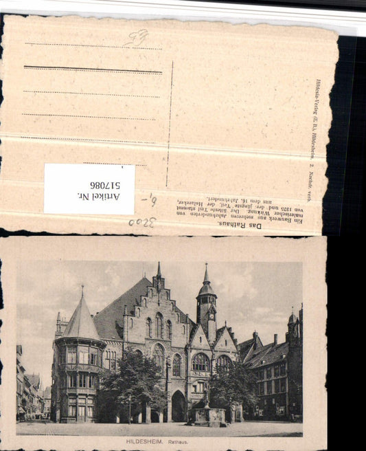 517086,Hildesheim Rathaus Gebäude Erker Brunnen