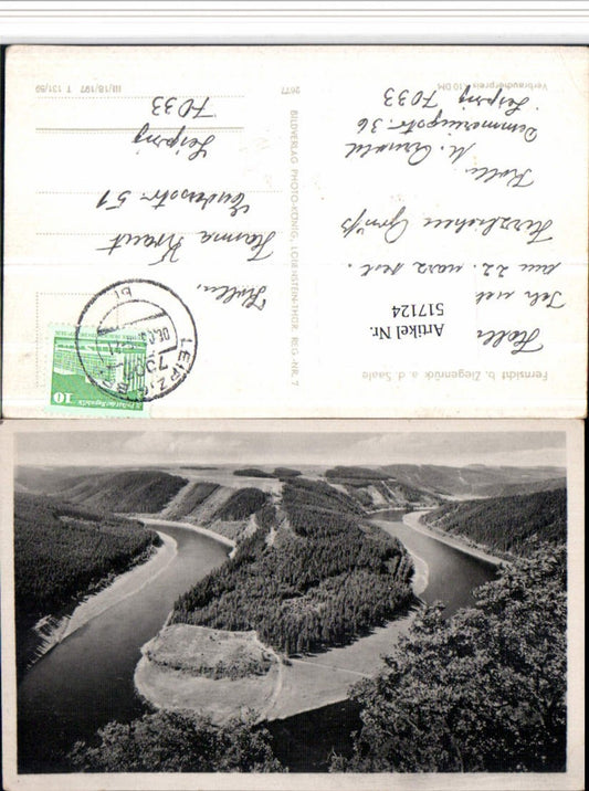 517124,Fernsicht b. Ziegenrück an d. Saale Fluss