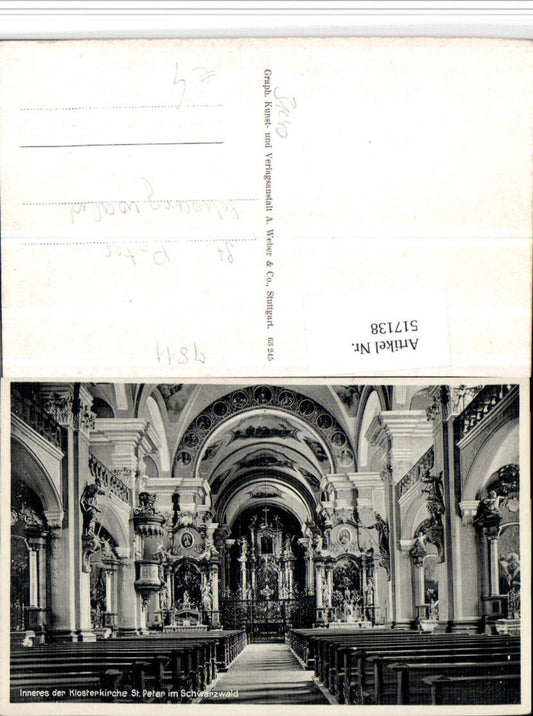 517138, St. Peter in the Black Forest, Monastery Church, Church Interior View