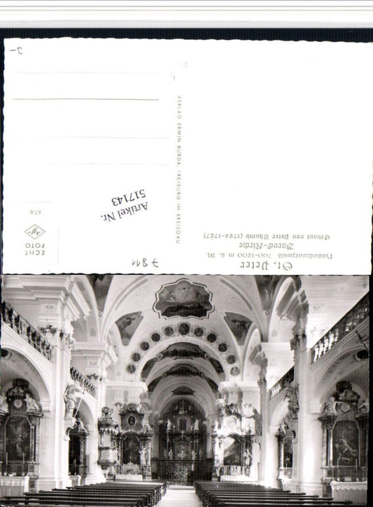 517143, St. Peter in the Black Forest Baroque Church Interior View