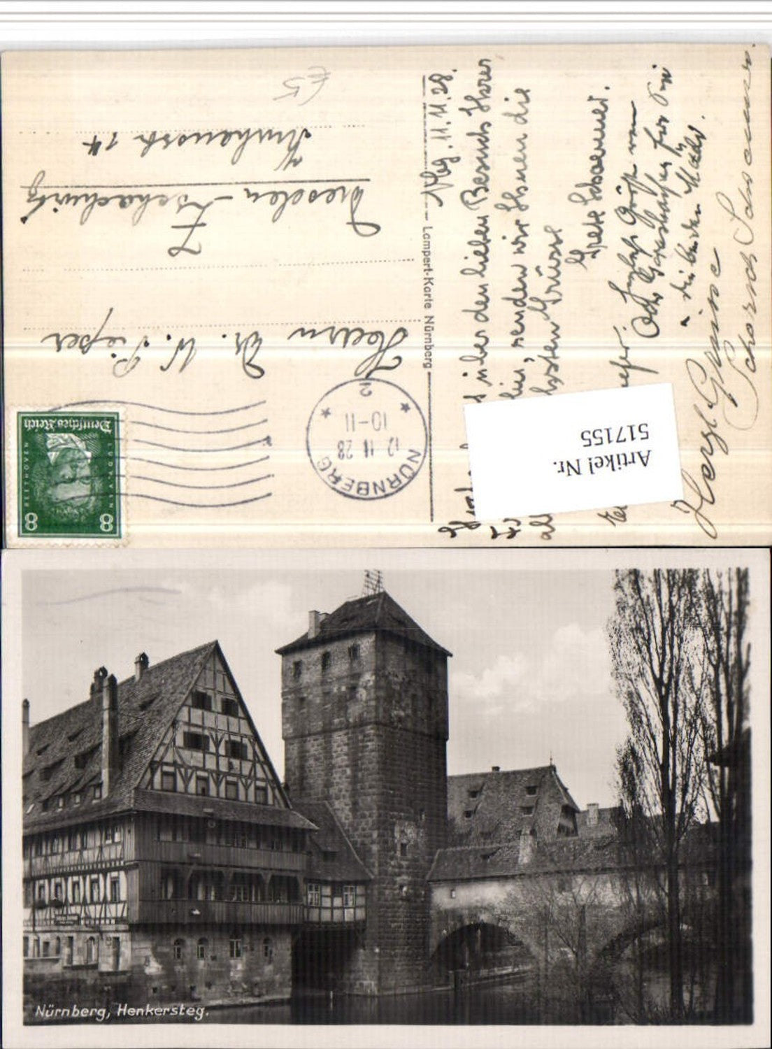 517155,Nürnberg Henkersteg Turm Brücke
