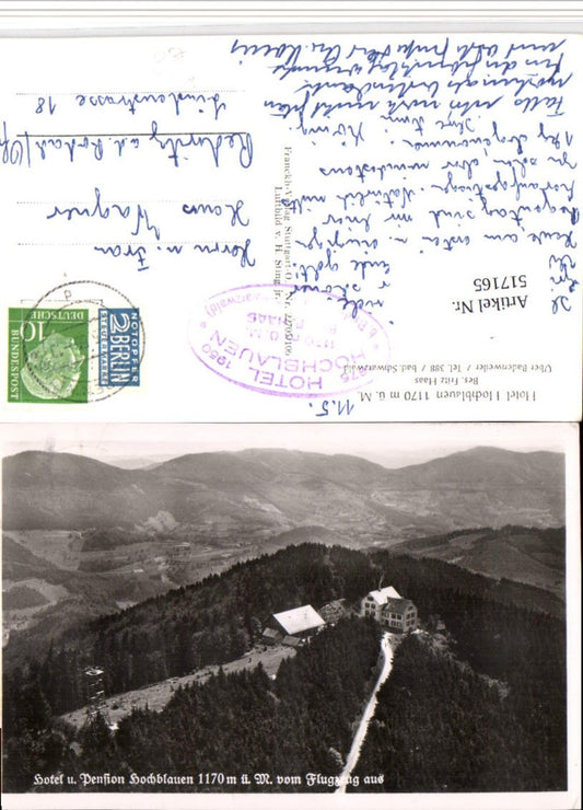 517165, Hotel Pension Hochblauen near Badenweiler aerial photograph