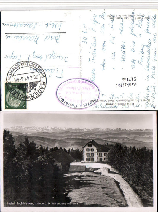 517166, Hotel Hochblauen near Badenweiler with Alpine mountain scenery