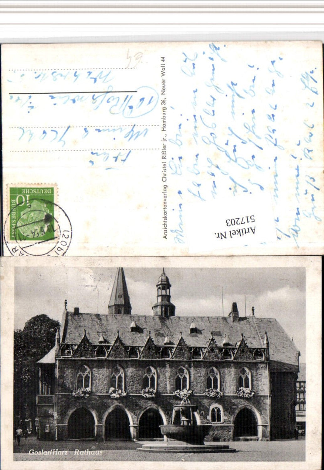 517203,Goslar am Harz Rathaus Arkaden Brunnen