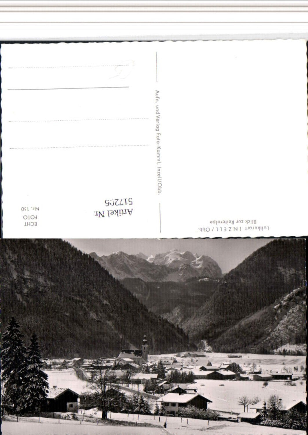 517206,Inzell Totale m. Reiteralpe Bergkulisse Winterbild