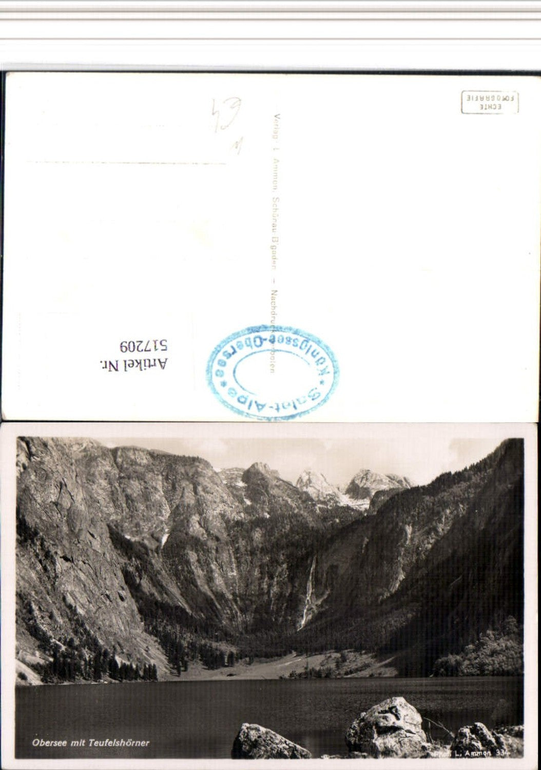 517209,Obersee See b. Berchtesgaden m. Teufelshörner Bergkulisse