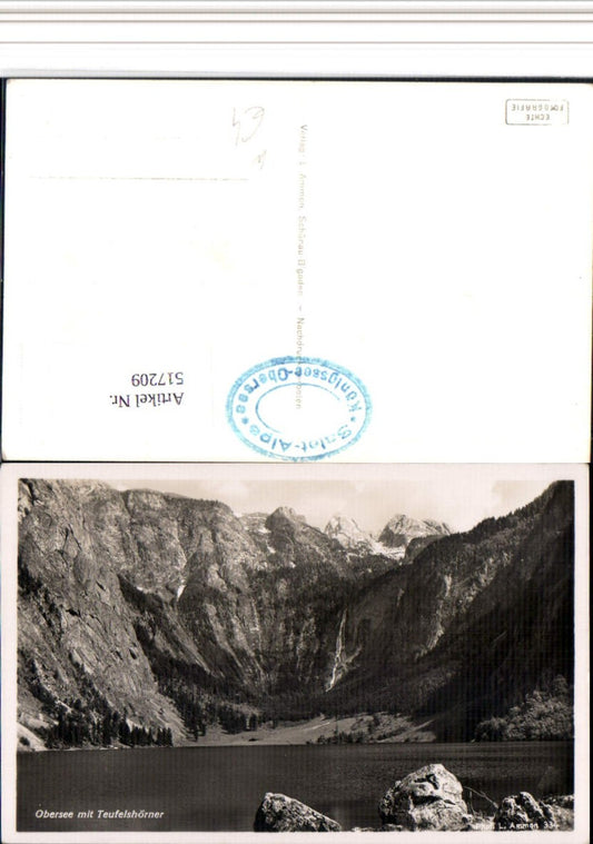 517209,Obersee See b. Berchtesgaden m. Teufelshörner Bergkulisse