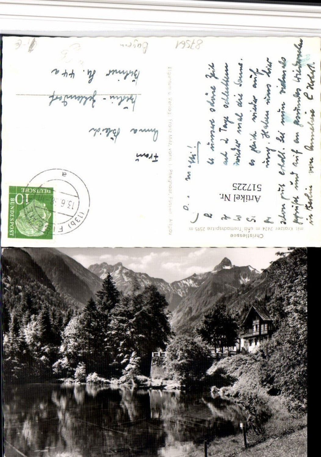 517225,Christlessee See b. Oberstdorf m. Kratzer Bergkulisse