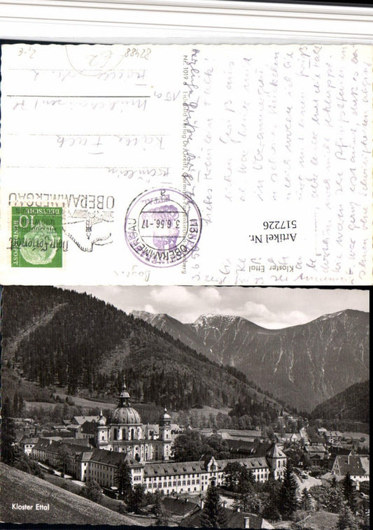 517226,Kloster Ettal Totale Bergkulisse