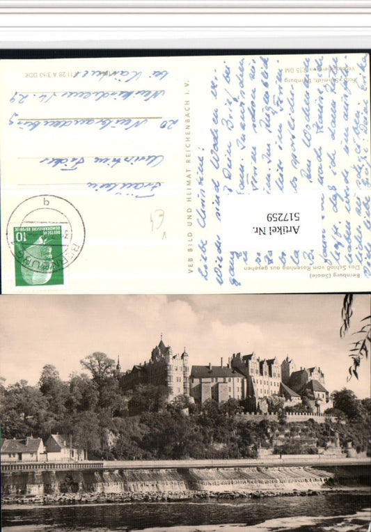 517259,Bernburg an d. Saale Schloss vom Rosenhag aus pub VEB