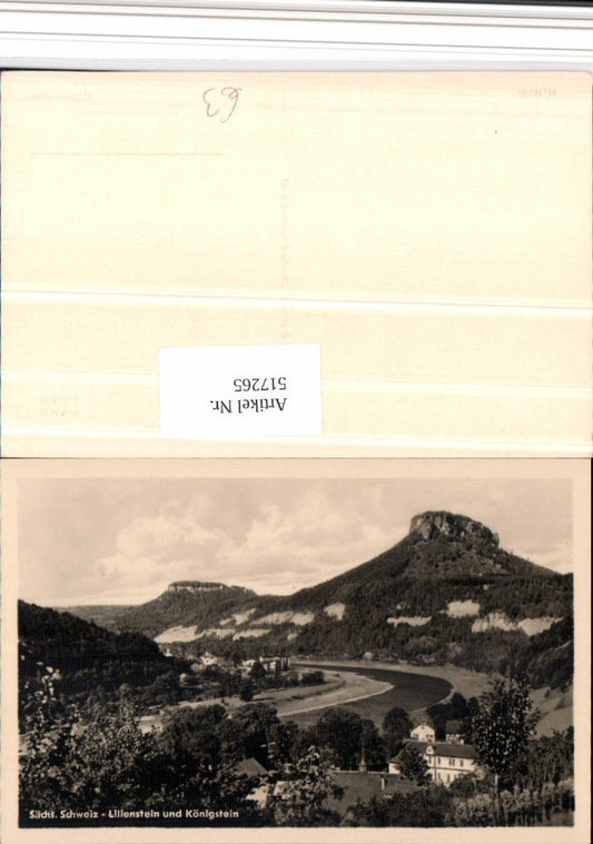 517265,Sächsische Schweiz Lilienstein u. Königstein Fluss