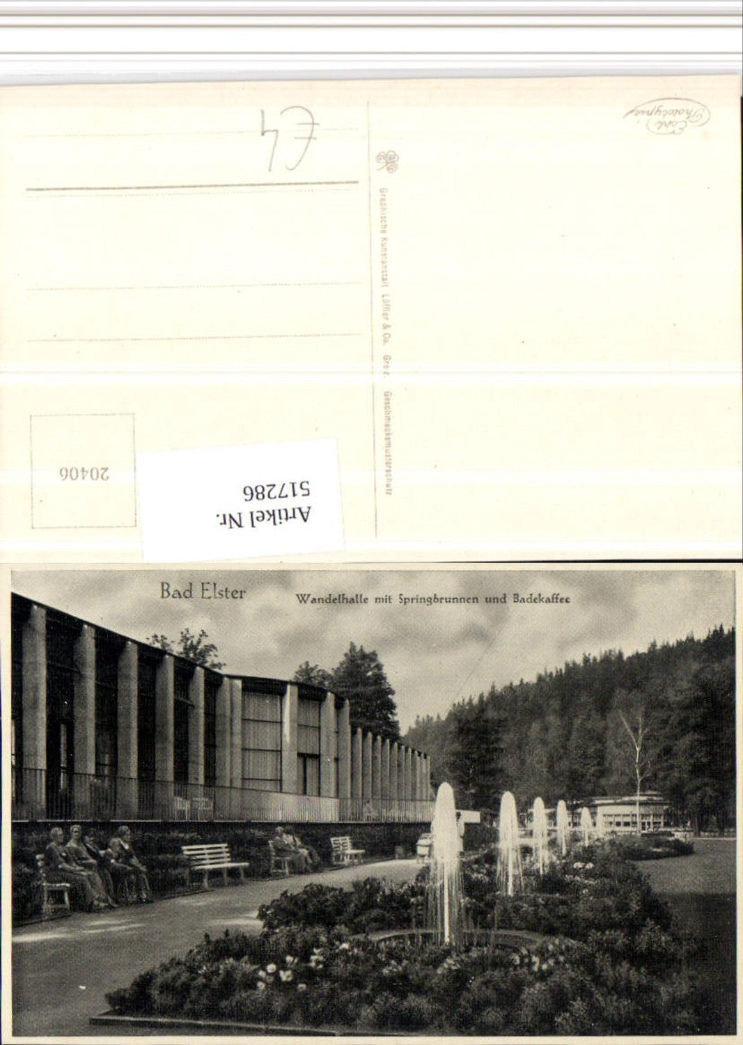 517286,Bad Elster Wandelhalle m. Springbrunnen u. Badekaffee