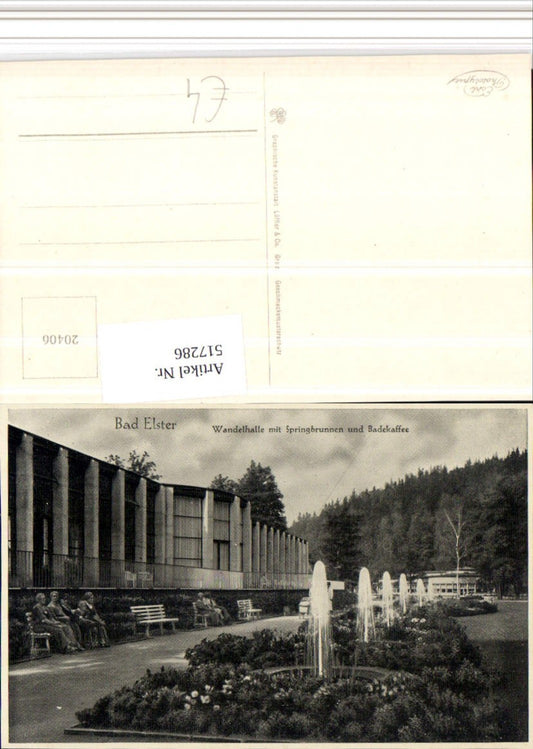 517286,Bad Elster Wandelhalle m. Springbrunnen u. Badekaffee