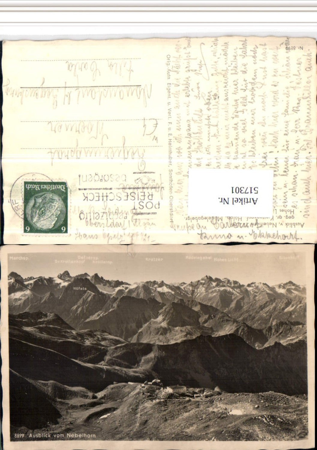 517301,Ausblick vom Nebelhorn b. Oberstdorf Bergkulisse