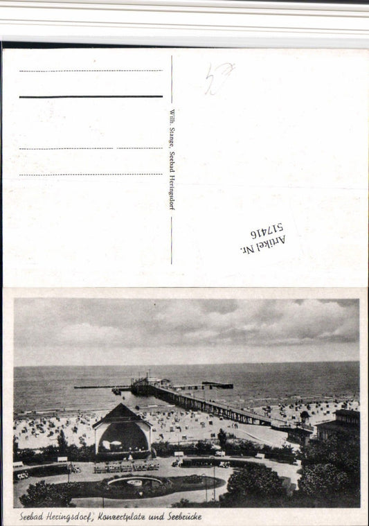 517416,Seebad Heringsdorf Konzertplatz u. Seebrücke Strand