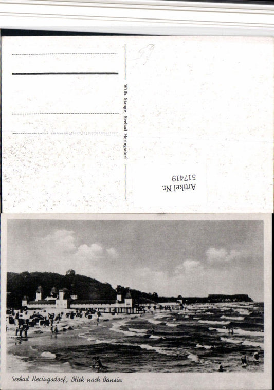 517419,Seebad Heringsdorf Blick nach Bansin Strand