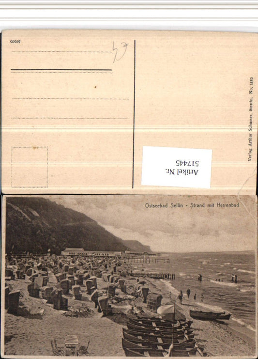 517445,Ostseebad Sellin Strandleben Strand m. Herrenbad